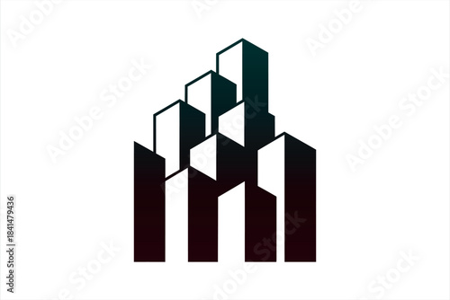 Modern Cityscape Skyline Graphic