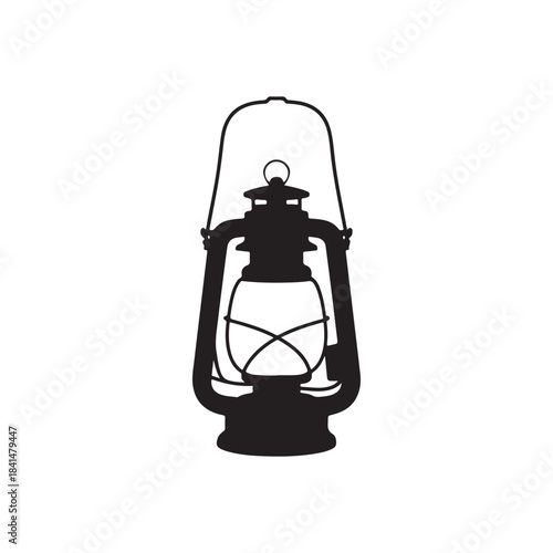 vintage oil lamp .vector eps 10