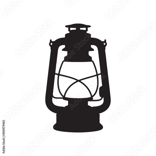 vintage oil lamp .vector eps 10