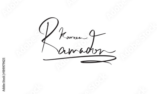 ramadan kareem text font calligraphy hand written lettering script black color object icon muslim islam religion arabic eid mubarak mosque greeting card ramadan kareem holy allah koran cresent ramadan