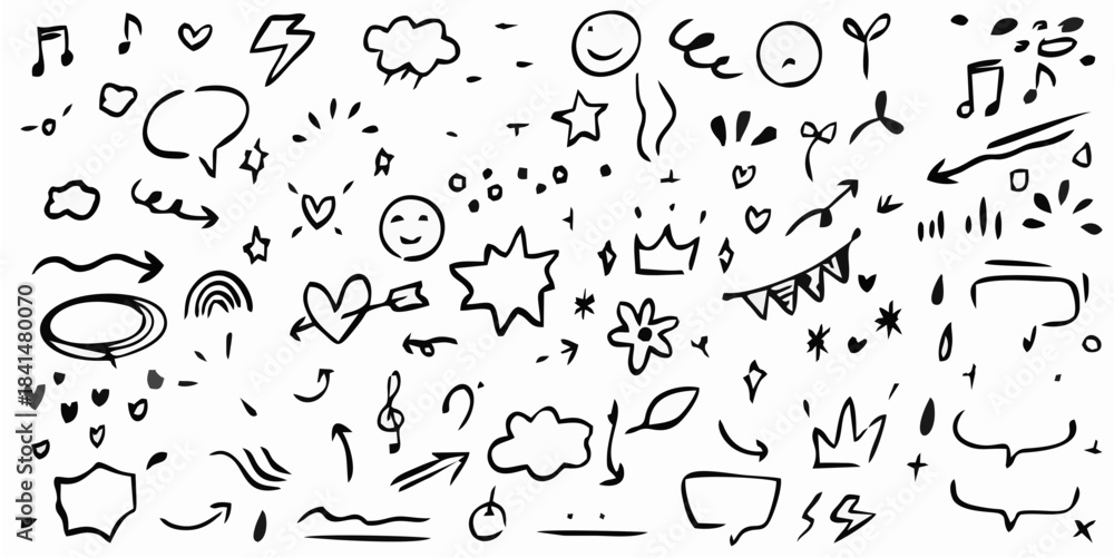 Naklejka premium Hand drawn crayon child penci...