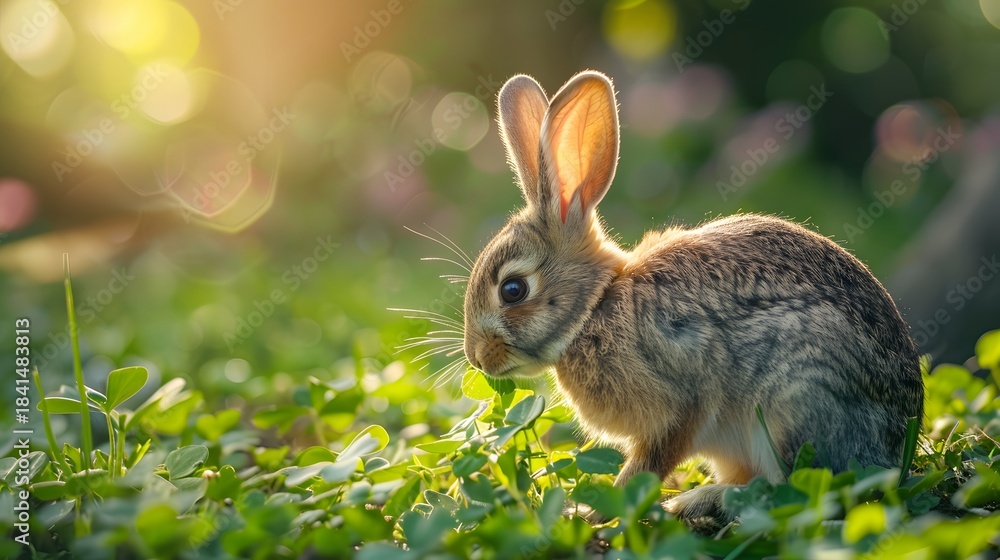 Fototapeta premium Bright Sun on Tiny Coastal Flowers