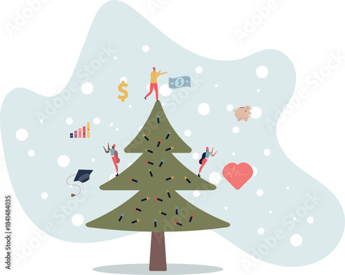 Employee benefits and compensation for staff advantage, reward or bonus payment to motivate employee concept.life and employment of people.