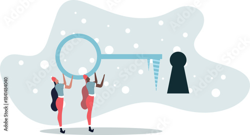 Key to success, teamwork, people to help solve problem, career opportunity, unlock secret or discovery, motivation concept.life and employment of people.