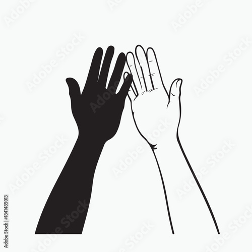 hands reaching for something