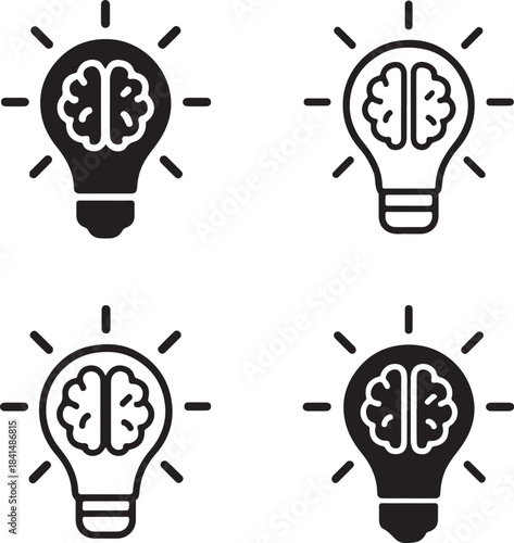 Isolated Creativity icon, creativity idea innovation, innovation creativity imagination, minimal black outline, thin stroke vector, editable design, modern ui element, buyer focused creativity icon