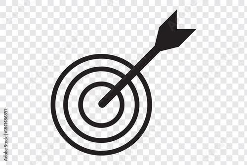 Gun target icon web Vector collection in black strokes .Aim icon set in flat and line style vectors.