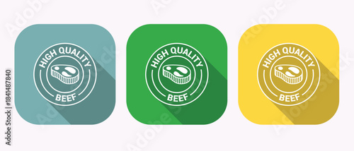High Quality Beef Badges in Green Yellow and Blue