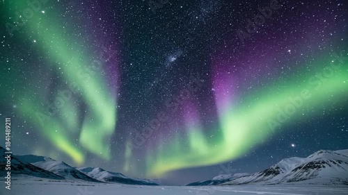 Electric blue aurora borealis waveforms in 3D space with colorful aurora borealis light patterns effect green screen aurora borealis