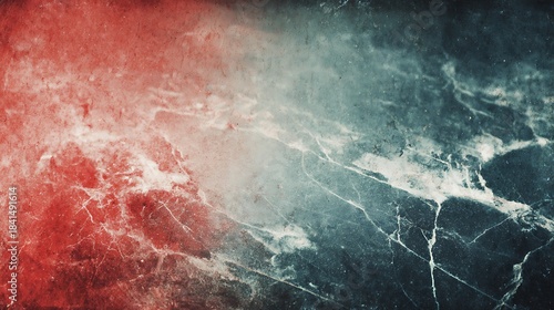 Abstract Red and Blue Marbled Texture with Cracks and Water Effects for Artistic Backgrounds