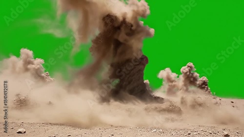 Windy Canyon Formation with wind causing dust and particles effect ad_ready green screen wind effects style featuring windy