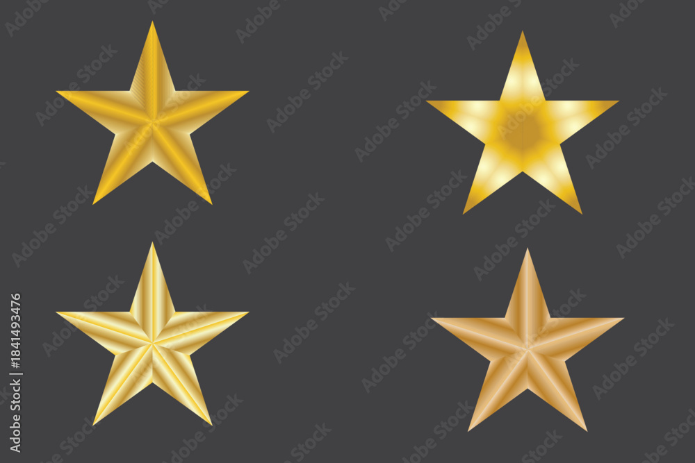 Obraz premium Golden stars on dark background, symbolizing excellence and achievement