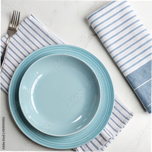 white plate and cutlery
