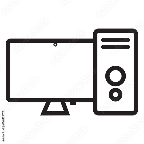 device and technology line icon.  electronic devices and handphone, computer, equipment and electronics. smarphone, tablet, keyboard, computer monitor, laptop and camera symbol collection. vektor.