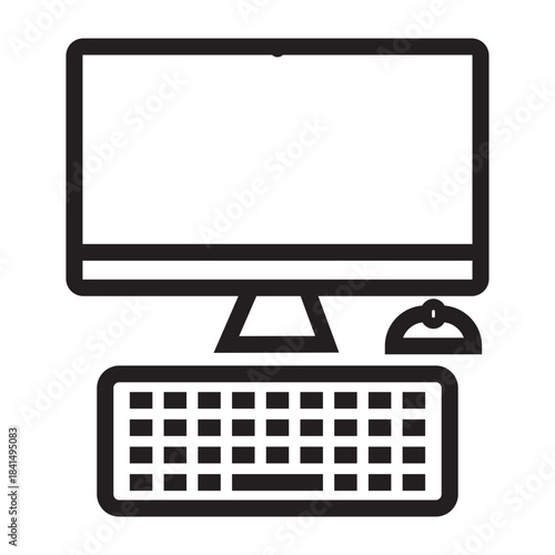 device and technology line icon.  electronic devices and handphone, computer, equipment and electronics. smarphone, tablet, keyboard, computer monitor, laptop and camera symbol collection. vektor.