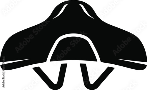 Abstract Flying Saucer UFO Silhouette Vector