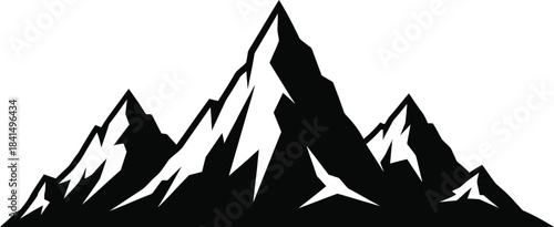 Mountain Peak Landscape Silhouette Illustration