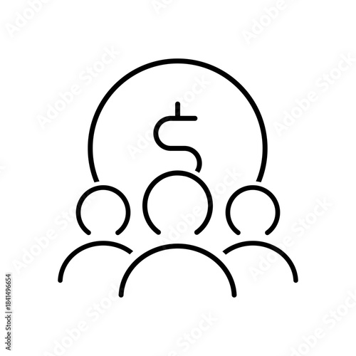 Profitable business icon vector. Business Illustration sign. Business team symbol or logo.