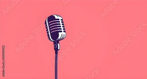 retro microphone icon vector, vintage microphone illustration, old-fashioned microphone clipart, classic mic vector, retro radio microphone, hand-drawn microphone icon, retro music microphone, studio 