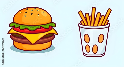 cartoon cheeseburger vector, cute burger clipart illustration, hand-drawn burger vector, funny burger mascot illustration, kawaii burger illustration vector, burger with lettuce clipart, burger food v