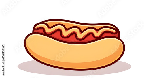 cute cartoon hot dog vector, hot dog clipart illustration, cartoon fast food hot dog illustration, hand-drawn hot dog vector, kawaii hot dog illustration vector, hot dog character clipart, funny hot d