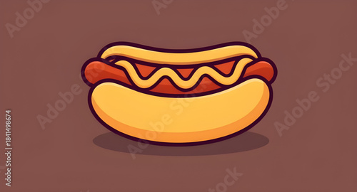 Photos cartoon hot dog vector illustration, hand-drawn hot dog clipart, cute hot dog il