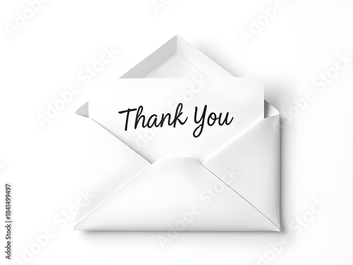 open letter envelope vector illustration, thank you mail message design, gratitude letter flat illustration, appreciation envelope vector graphic, thank you correspondence artwork, printable thank you