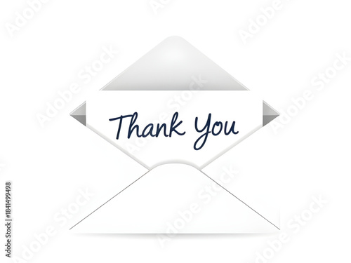 open letter envelope vector illustration, thank you mail message design, gratitude letter flat illustration, appreciation envelope vector graphic, thank you correspondence artwork, printable thank you