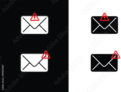 Email Warning and Alert Notification Icons