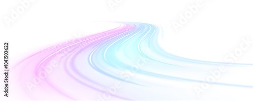 Light and neon lines on an abstract futuristic background. Dynamic digital glow with motion effects and cosmic streaks.