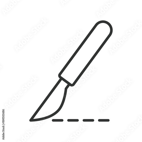 Surgery icon in line design. oncology operation, tumor removal, medical procedure, treatment, diagnosis, pathology on white background vector. cancer surgery editable stroke icon