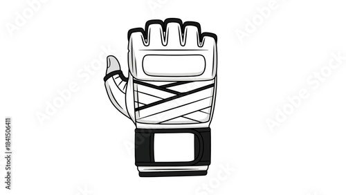 Fighter s Hand Wrapped and Ready for Combat Sports Training and Competition