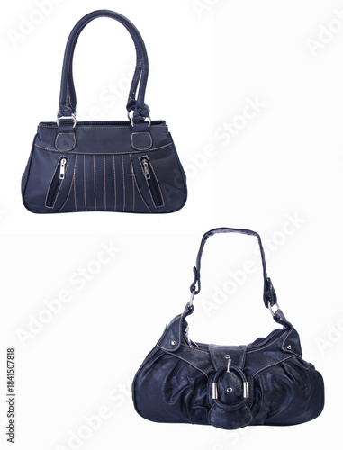 A small handbag with a textured front flap, a short shoulder strap, and a butterfly-shaped metal detail on the front.