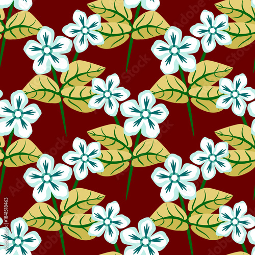 Vector - flower bouquet in color seamless pattern.