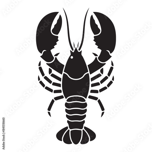 Crayfish and scorpion vector illustration silhouette isolated on white background
