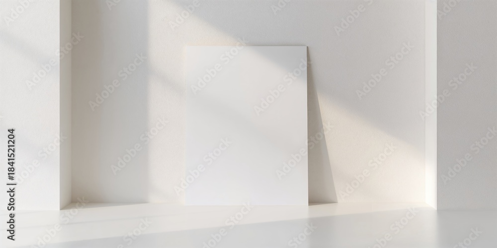 Fototapeta premium A blank sheet of photo.png used as a background for text and layout design, neutral setting