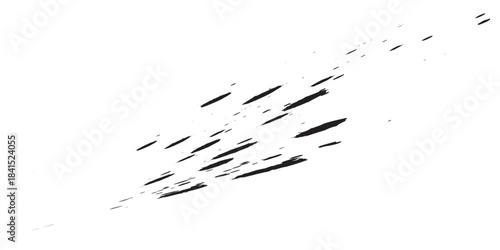 Abstract black diagonal lines on a white background creating a sense of motion or digital glitch art, suitable for modern design.