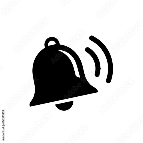 Silver vector bell icon illustration on white background for hotel service sign and restaurant symbol