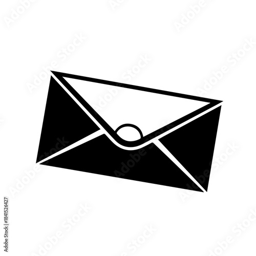Sealed Envelope: A minimalist depiction of a classic sealed envelope. The bold lines create a striking and modern image, perfect for conveying messages with understated elegance.