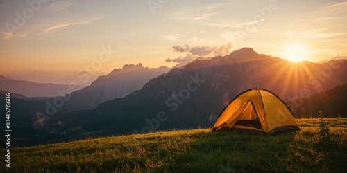 Evening view of the Valcan Mountains in Romania after a strenuous climb, highlighting terrain and lighting conditions