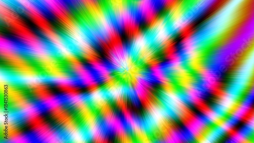 Psychedelic multicolored speed light burst background with vivid rainbow colors