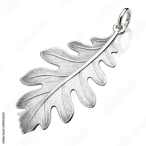 Minimalist Metallic Christmas Leaf Ornament
