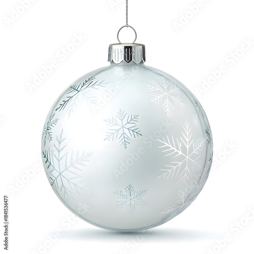 Frosted Glass Christmas Bauble Minimalist
