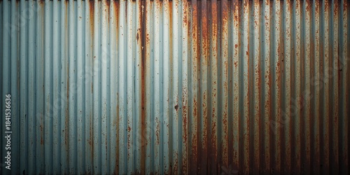 Vintage metal sheet surface with rusting and corrosion effects, suitable as a background for industrial design