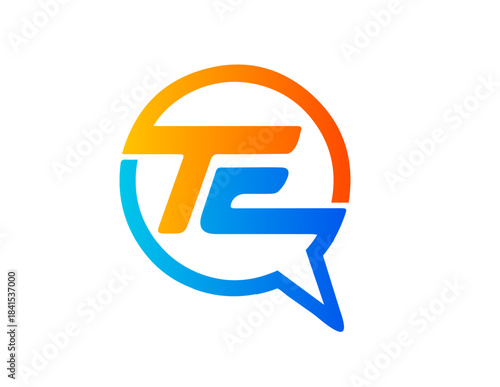 te monogram logo,te initial logo,te letter logo