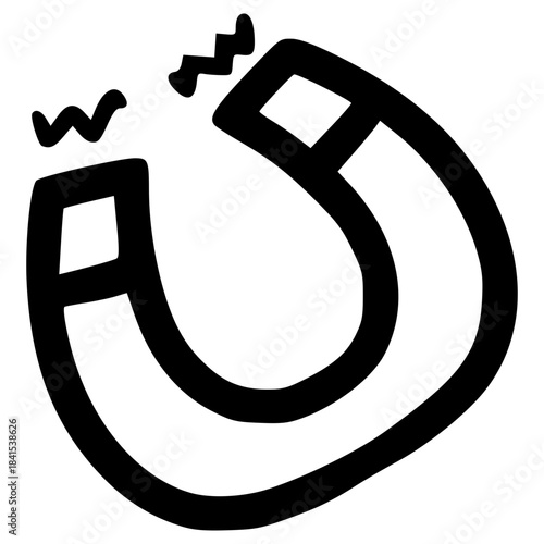 doodle magnet illustration hand drawn outline vector