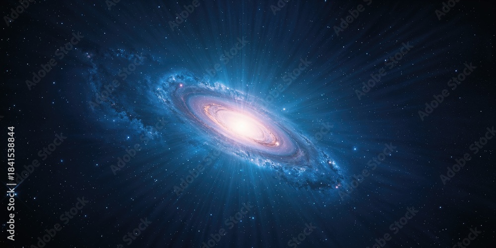 Obraz premium Cosmic universe scene featuring stars and nebulae for use as a background in astronomy-related content