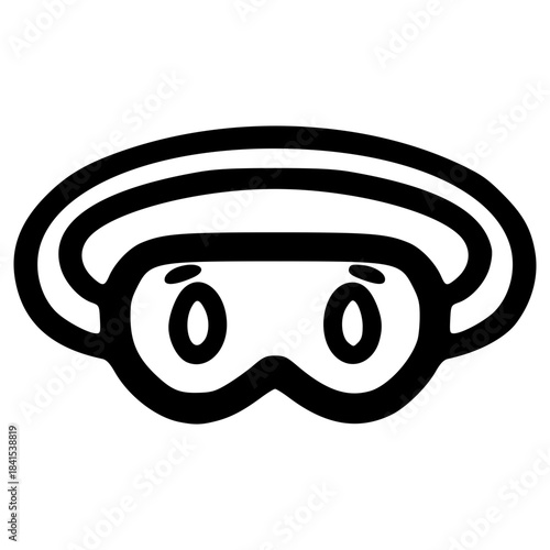 doodle sleep mask illustration hand drawn outline vector