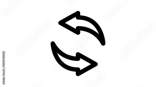 Repost Arrow Loop Icon Animation for Social Media Reshare, Content Circulation, and Digital Interaction Tools