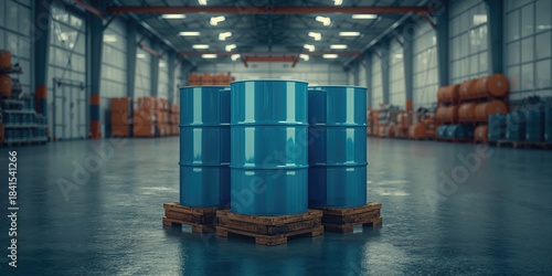 Fuel storage containers including barrels and canisters ready for shipment, maintenance and safety protocols